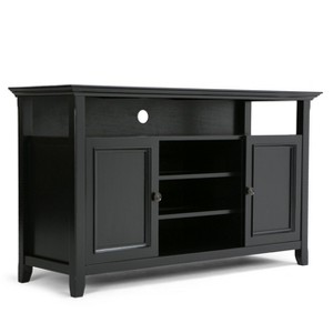 Halifax Solid Wood TV Media Stand Black For TVs up to 60 inches - Wyndenhall