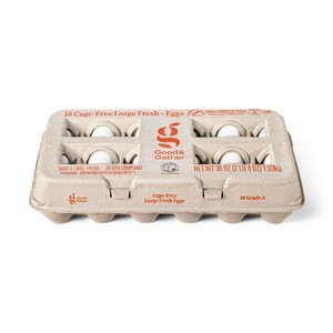 Cage-Free Large White Fresh Grade A Eggs (CA SEFS Compliant) - 36oz/18ct - Good & Gather™ (Packaging May Vary) - 1 of 3