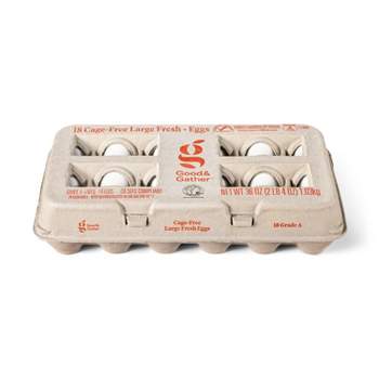 Cage-Free Large White Fresh Grade A Eggs (CA SEFS Compliant) - 36oz/18ct - Good & Gather™ (Packaging May Vary)