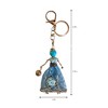 Wrapables Hanging Fashionista Doll Keychain, Crystal Rhinestone Keyring Bag Charm, Blue Rose - 2 of 4