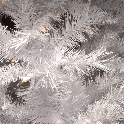 6ft White Pine Pre-Lit Artificial Christmas Tree with Clear Lights