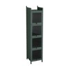 VYNXARIA Modern Dark Green Three-Tier Glass Door Storage Cabinet - 3 of 4