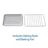 4 Slice Countertop Toaster Oven with 3 Settings, includes Baking Rack and Pan, New - 3 of 4