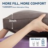 Itopfox Dual Layer Memory Foam Mattress Topper with Cooling Gel & Down Alternative Quilted Cover for Comfort & Support, Dark Gray - 4 of 4