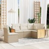 vidaXL Garden Sofa Set Beige - 2 of 4