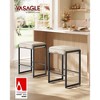 VASAGLE EKHO Collection - Bar Stools Set of 2, Counter Height Bar Stools, Synthetic Leather with Stitching - 2 of 4