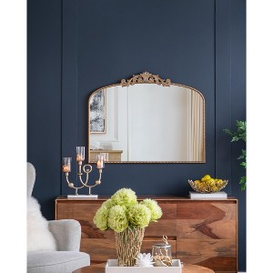 NicBex Baroque Inspired Mirrors, Wall Mirror Farmhouse Wall Mounted Mirror for Bathrrom Bedroom Living Room, Gold/Black - 1 of 4