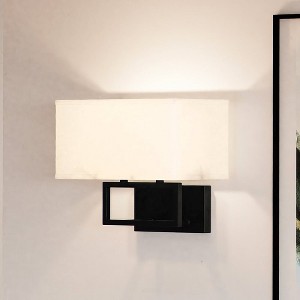 Urban Ambiance Luxury New Traditional Wall Sconce,  10''H x 12''W,  Matte Black Finish, ULB2143 - 1 of 4