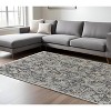 HomeRoots 8' X 10' Gray and Ivory Abstract Power Loom Distressed Non Skid Area Rug With Fringe - 2 of 3