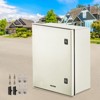 VEVOR NEMA Enclosure, 20x16x8in, NEMA 4X Fiberglass Steel Electrical Box, IP66 Waterproof & Dustproof , with Mounting Plate(50x40x20cm)),Light Gray - 2 of 4