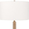 Uttermost Stowe Floor Lamp-Tapered Satin Black Metal & Brass Accents - 4 of 4
