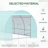 20' x 10' x 7' Walk-In Tunnel Greenhouse with Zippered Door & 8 Mesh Windows, Large Garden Green House Kit, Galvanized Steel Frame - 4 of 4