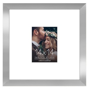 Americanflat 14x14 Wedding Signature Picture Frame - 5x7 Picture Frame with or 14x14 Frame without Mat - Shatter Resistant Wedding Photo Frame - 1 of 4