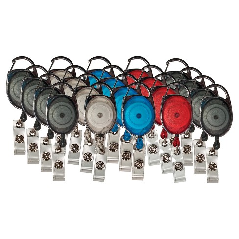 Advantus® Retractable Carabiner Style Badge Reels With Badge Strap ...