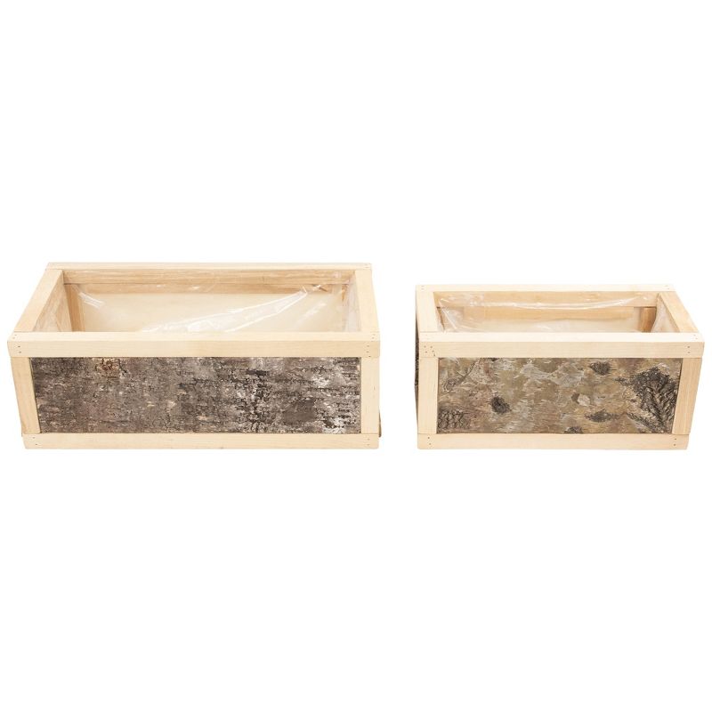 Northlight Rustic Wooden Storage Boxes  - 15.5" - Set of 2, 1 of 10