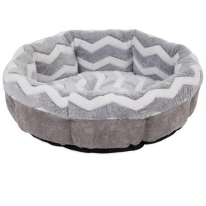 Petmate Snoozzy Gray Shearling Bolster Pet Bed 6.5 in. H X 21 in. W X 21 in. L - 1 of 1