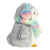 Aurora Small Pom Pom Rainbow Muffs PomPom Penguin Festive Stuffed Animal Gray 9" - 3 of 4