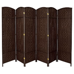 7 ft. Tall Diamond Weave Room Divider 6 Panels - Oriental Furniture - 1 of 1