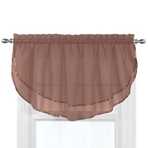Collections Etc Elegance Sheer Fabric Rod Pocket Top Ascot Window ...