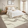 Washable Area Rug, Non-Slip, Low Pile, Ultra Thin, Abstract Snake Print for Living Room, Bedroom, Dining Room, Office. - 3 of 4