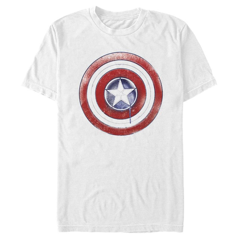 Men's Marvel The Falcon and the Winter Soldier Paint Shield T-Shirt, 1 of 6