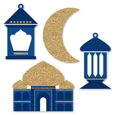 Big Dot of Happiness Ramadan - DIY Shaped Eid Mubarak Cut-Outs - 24 Count