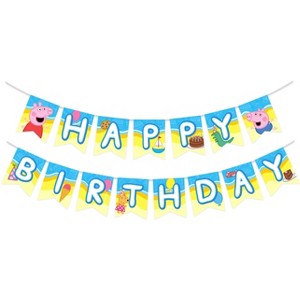 Treasures Gifted Peppa Pig Banner - Peppa Pig Birthday Decorations - 1 of 1