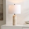 Jolene 24 Inch Travertine/Metal Table Lamp - Ivory - Safavieh. - 4 of 4