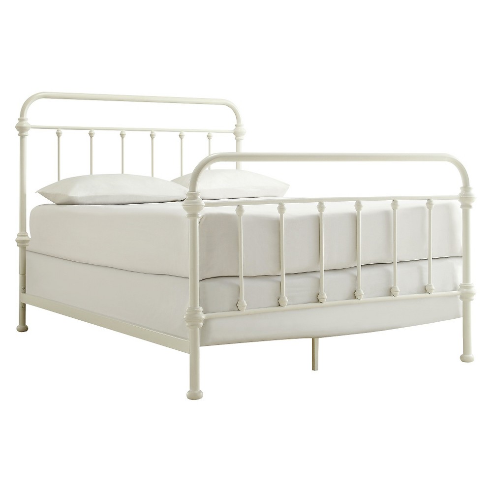 Photos - Bed Full Tilden Standard Metal  White - Inspire Q: Classic Spindle Design, Powder-Coated Frame