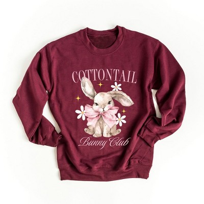 Simply Sage Market Women's Graphic Sweatshirt Coquette Cottontail Bunny Club