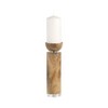 Modern Tabletop Candle Holder in a Natural Finish - Sleek Elegant Candle Holder for Living Room or Shelf Display - 2 of 4