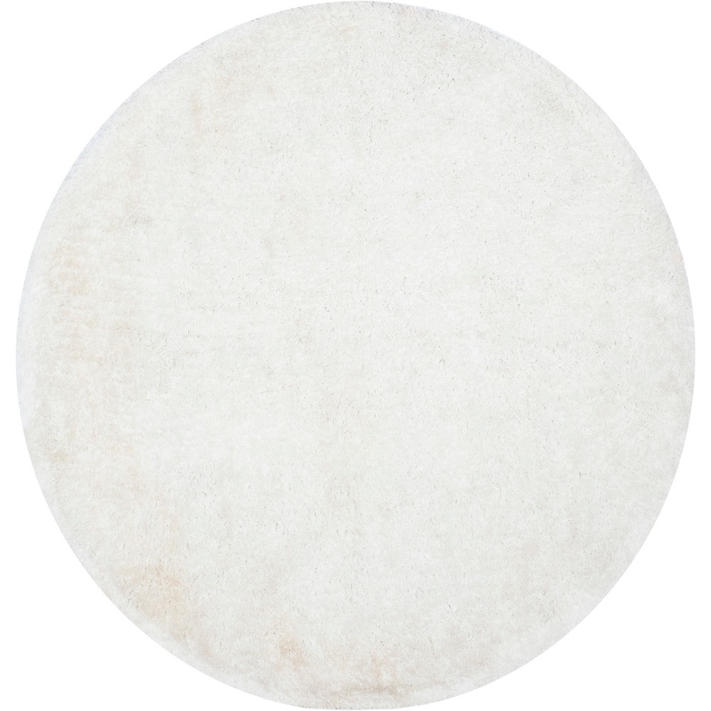 4' Round Solid Tufted Area Rug Light Gray - Safavieh