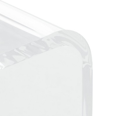 Clear Acrylic C-Form Modern Accent Table