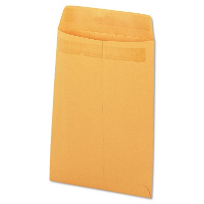 UNIVERSAL Self Stick File Style Envelope 12 x 9 Brown 250/Box 35290