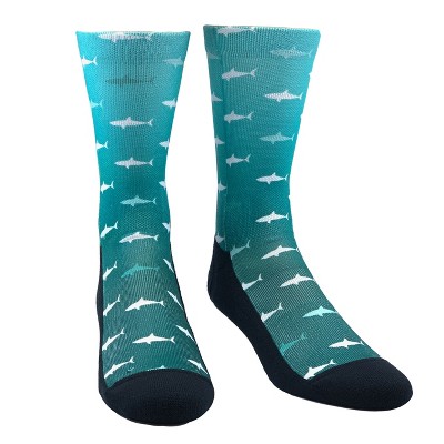 Rock 'Em Lifestyle Original Summer Series Sharks Graphic Socks. (S/M)