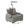 QingMoon Pull Out Couch Bed,Convertible Single Chair Bed With Phone Holder,USB Ports & Cup Holders For Living Room,Office,Small Places - 3 of 4