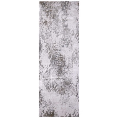 Waldor Modern Abstract Gray/Silver/Taupe Area Rug