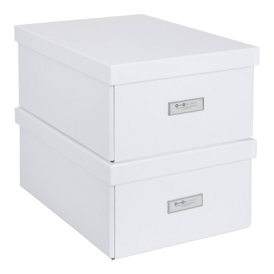 Bigso Box of Sweden 11"X15"X6" Set of 2 Katia Box White