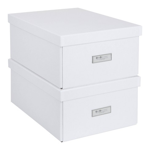 Bigso Box of Sweden 11"X15"X6" Set of 2 Katia Box White - image 1 of 4