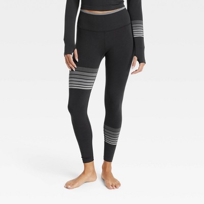 Joy Lab Leggings Women XS Black Green Ribbed Activewear Fitted Training  Running - $15 - From Taylor