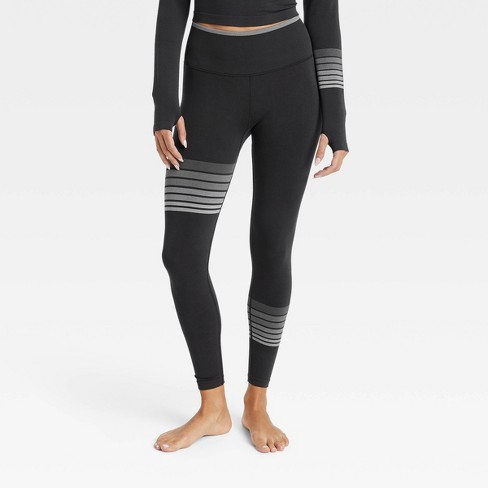 Target Basics Joy Lab, Black Ribbed Knit Compression leggings, Medium