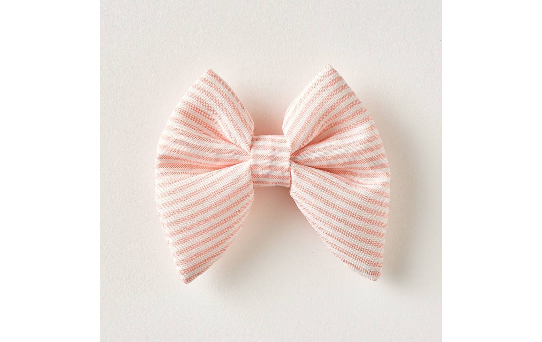 Hooray House Bow Tie - Pink Stripe XS/S