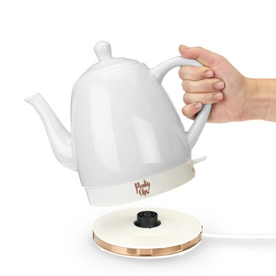 Noelle 1.5L Grey Ceramic and Rose Gold Electric Tea Kettle