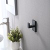 SEVOBAL Bathroom Towel Holders Elegant Stainless Steel Two Pack Wall Hooks Long Lasting Finish for Bathroom, Matte Black, 4.2"*3"*3" - 2 of 4