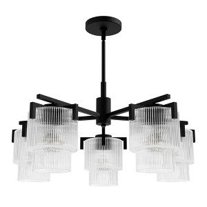 Hunter Fans 27.3" Ontario 5 Light Chandelier Matte Black Ceiling Light - 1 of 1