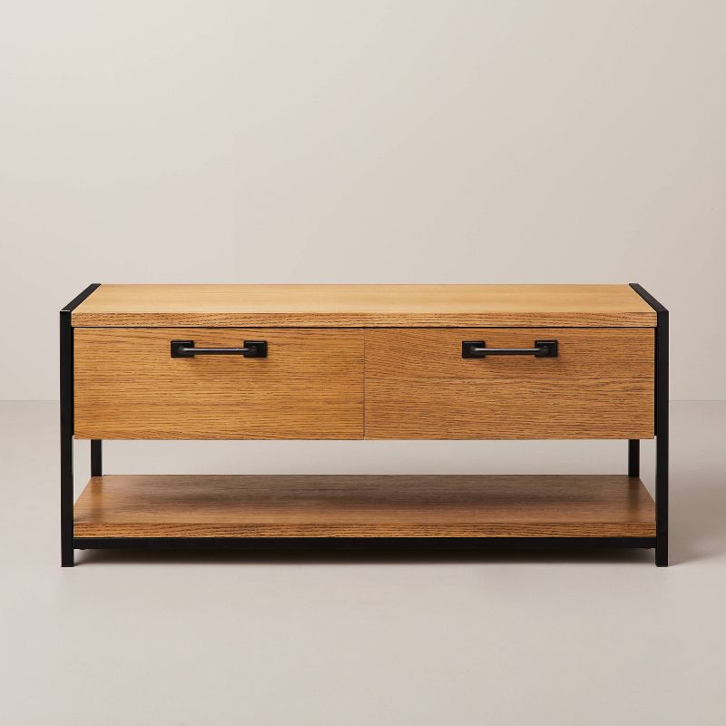 Modular Entryway Storage Bench with Shelving - Aged Oak - Hearth &#38; Hand&#8482; with Magnolia, 4 of 7
