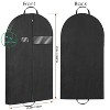 Mber 3 Pack 43" Garment Bags for Hanging Clothes, Travel Suit Bag for Closet Storage, Garment Bag with Handles for Suits Dance Costumes Coats, Black - 2 of 4