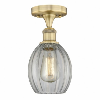 Eaton - 1 Light Semi-Flush Mount In Industrial Style-10.75 Inches Tall and 6 Inches Wide
