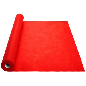 Juvale Red Carpet Runner for Party, 50 Ft Runway Aisle for Wedding, Banquet, Prom Nights, Movie Night Decor, 40gsm, 3 Feet Wide - 1 of 4