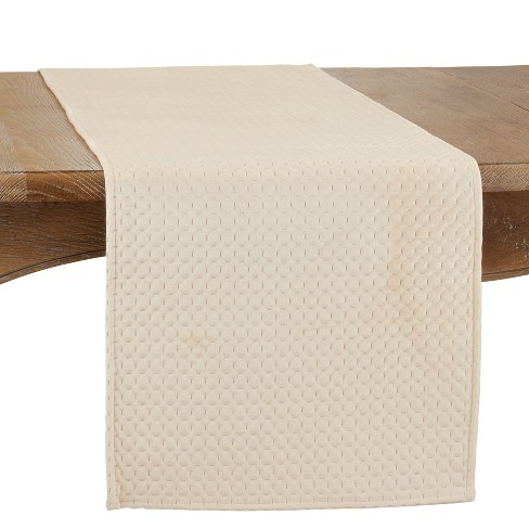 Saro Lifestyle Pinsonic Velvet Design Dining Table Runner : Target